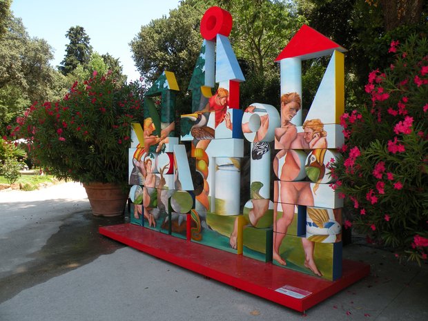  exposition d'oeuvres d'art dans les jardins de la Casina Valadier